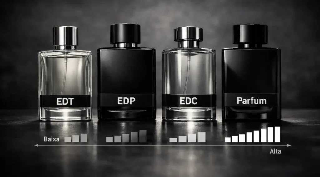 diferença EDT EDP EDC perfume masculino concentração duração