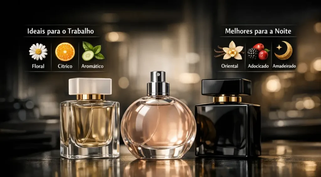 famílias olfativas perfume trabalho escritório feminino