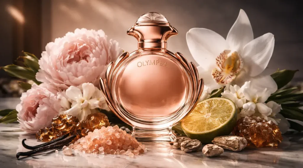 olympéa paco rabanne composição olfativa flor de sal jasmim baunilha