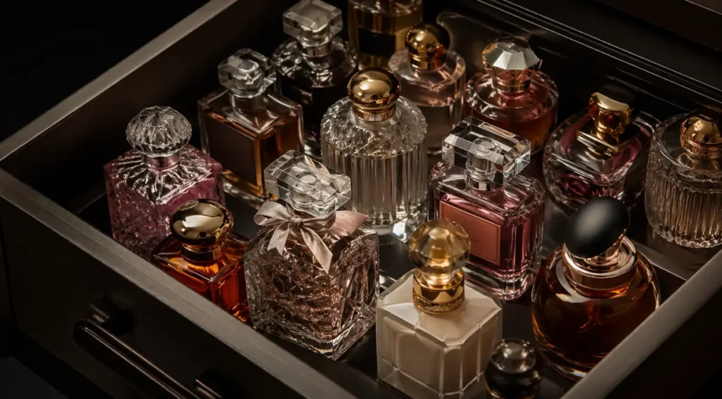 como guardar perfumes armazenamento correto gaveta