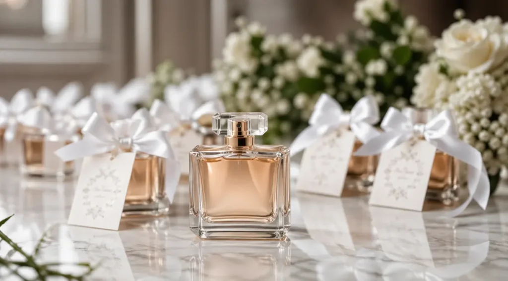 mini frascos perfume lembrança casamento personalizada tag noiva