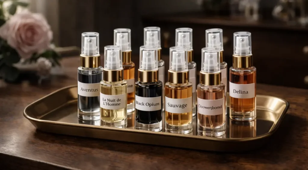 decants perfumes amostras fragrâncias como testar perfume certo