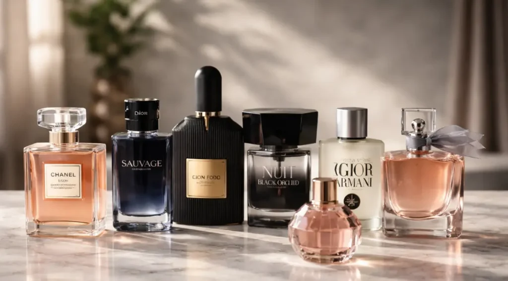 comparativo de perfumes importados diferentes marcas e concentrações