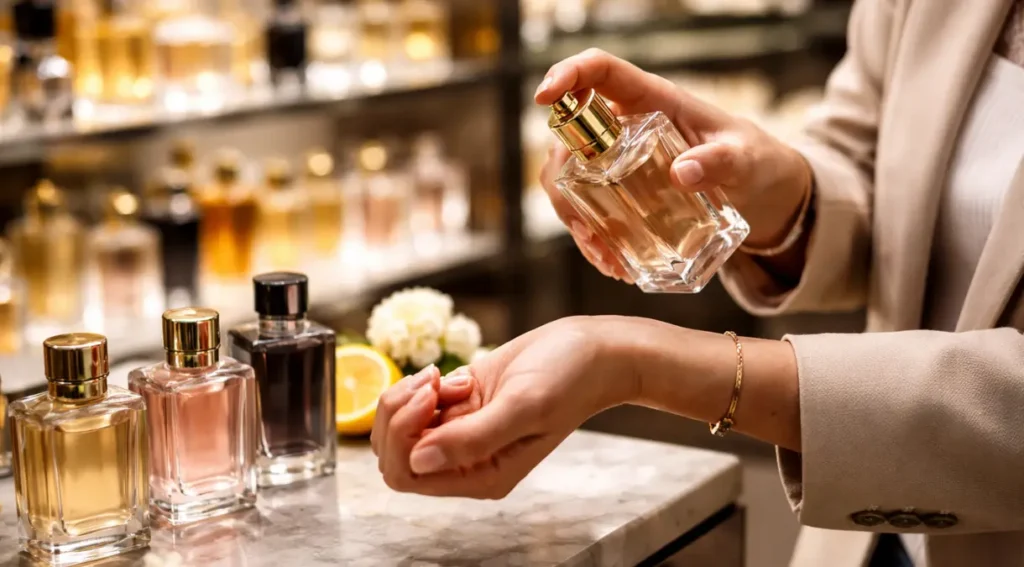 como testar perfume família olfativa escolher