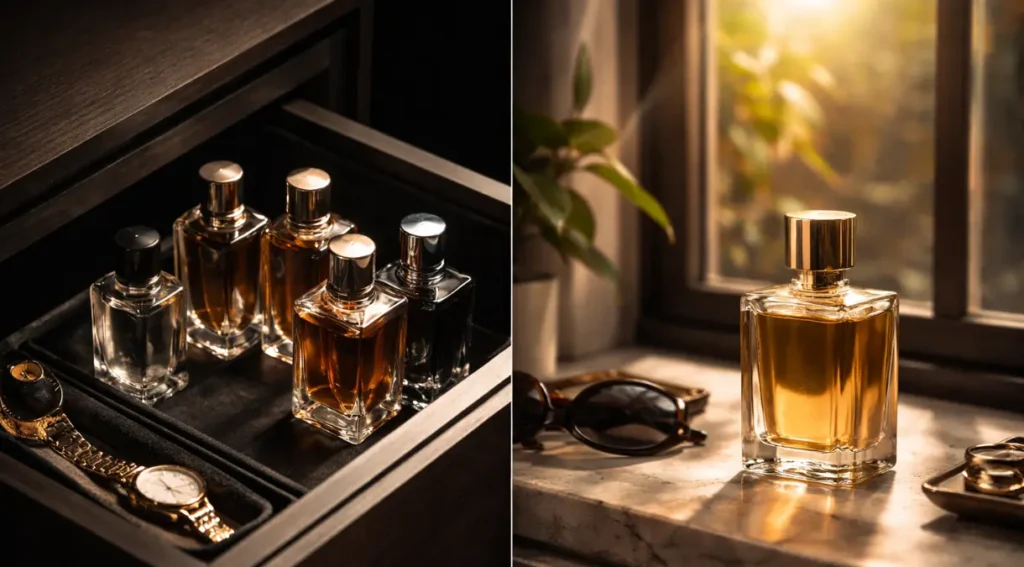 como conservar perfume, armazenamento correto validade