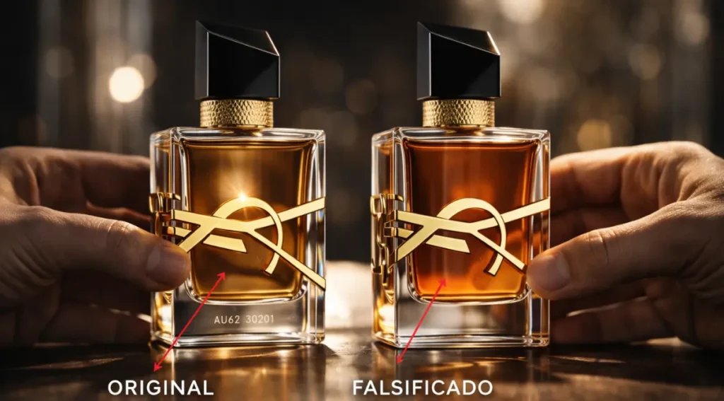 como identificar Libre YSL original falsificado lote