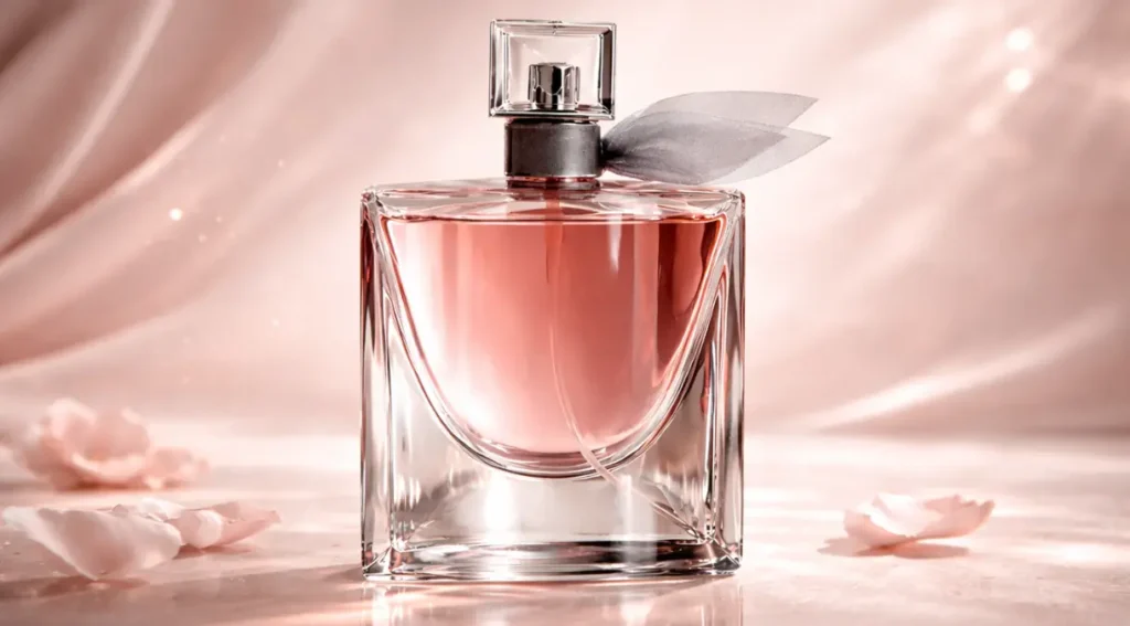 frasco La Vie Est Belle Lancôme design icônico sorriso perfume feminino
