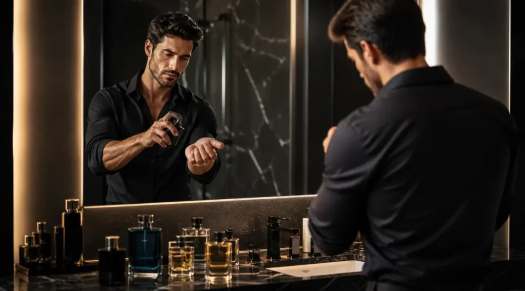 como testar perfume masculino pontos de pulso aplicação correta