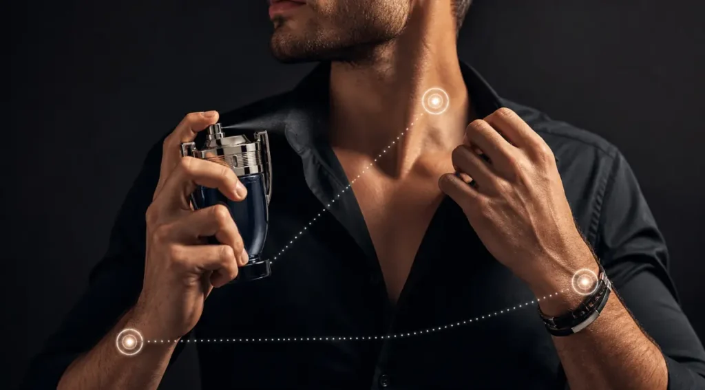 como aplicar perfume masculino pontos certos fixação