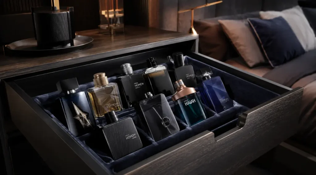 como conservar perfumes masculinos em casa gaveta quarto