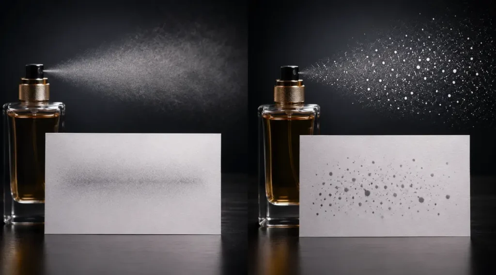 teste atomizador spray perfume original versus falsificado