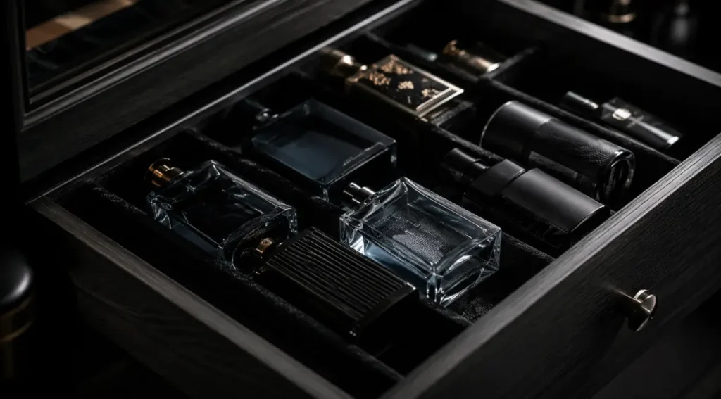 como conservar perfume masculino armazenamento correto gaveta