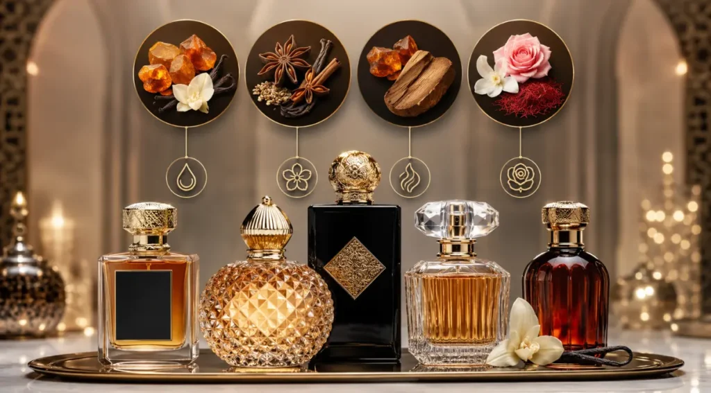 subfamilias perfumes orientais floral amadeirado suave especiado