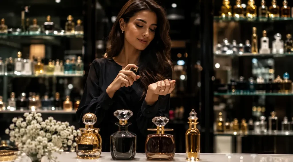 como testar perfume oriental loja pulso aplicação correta
