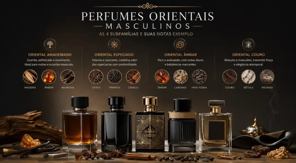 subfamilias perfumes orientais masculinos guia olfativo