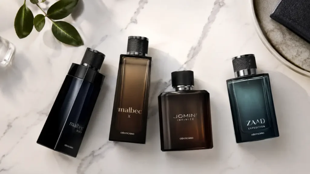 perfumes masculinos boticário linha completa frascos elegantes