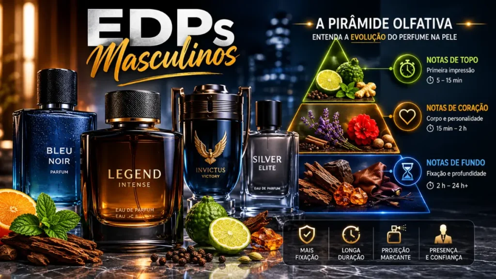pirâmideolfativa perfume masculino EDP notas topo coração fundo