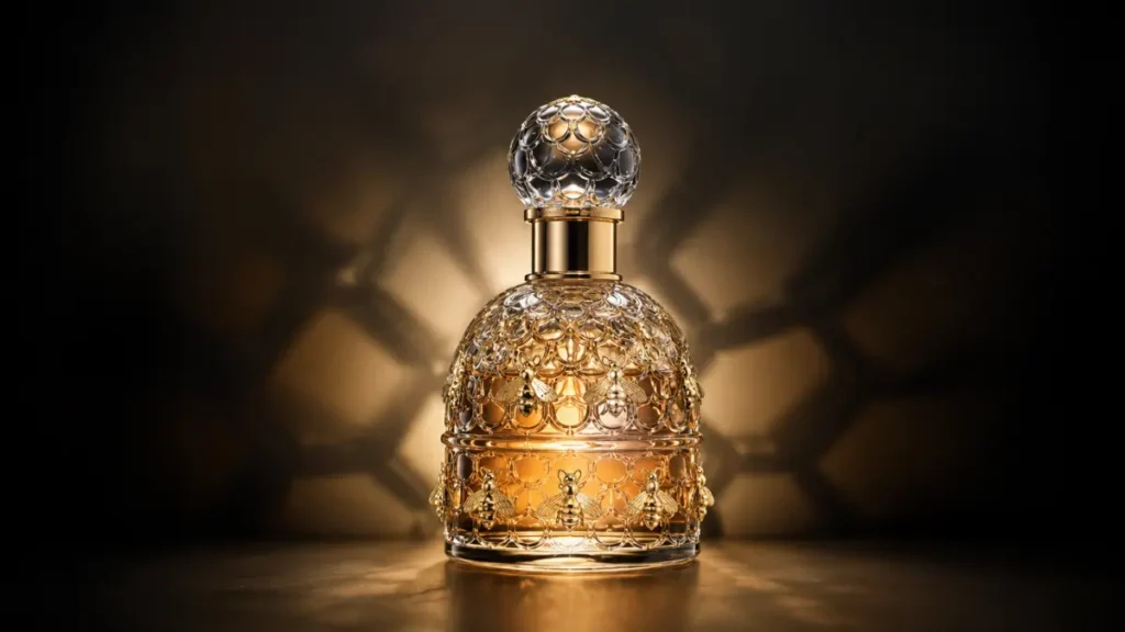 frasco Bee Bottle Guerlain abelhas douradas alta perfumaria francesa