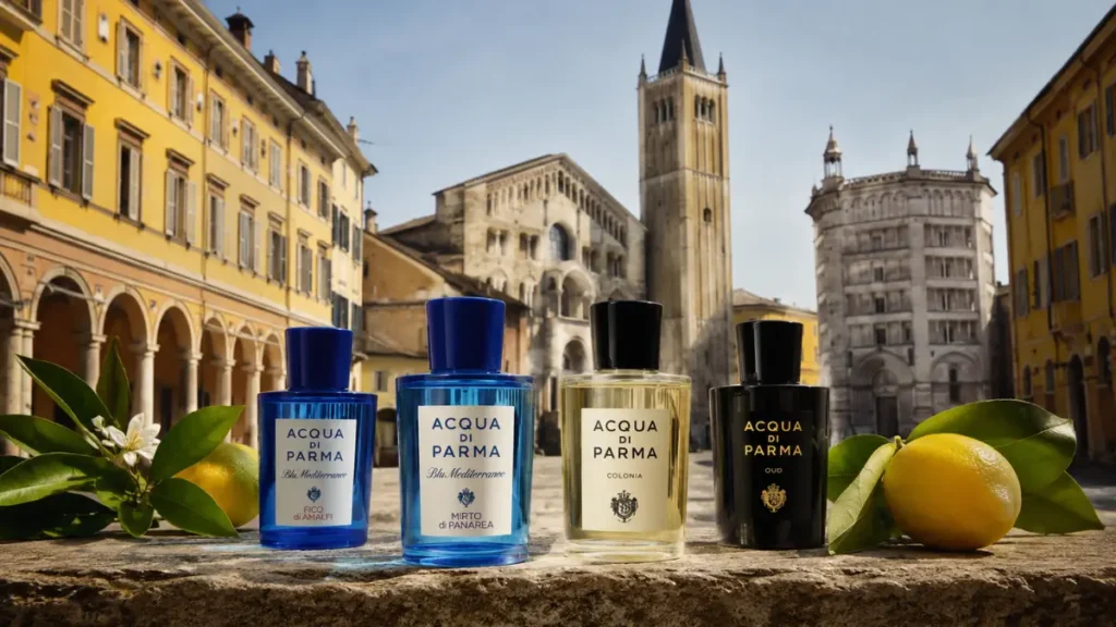 cidade de Parma Itália fachadas amarelas origem Acqua di Parma