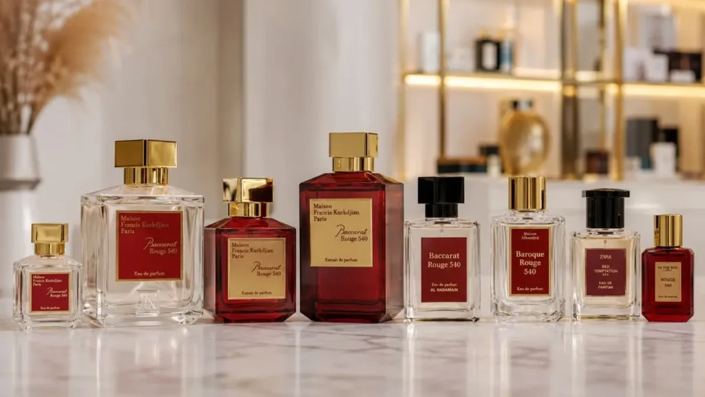 baccarat rouge 540 alternativas inspirações perfumes similares