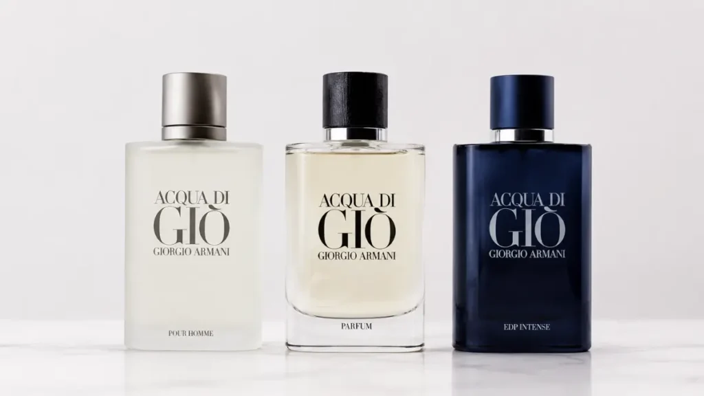 comparativo Acqua di Gio EDT EDP Parfum Giorgio Armani 2026