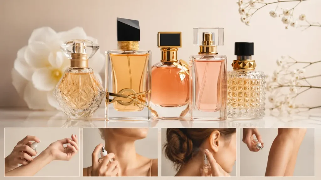 pontos aplicação perfume rastro pulso pescoço técnica correta