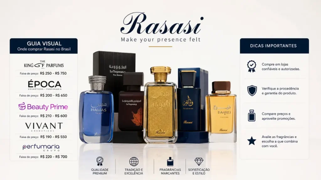 onde comprar Rasasi Brasil lojas perfumes arabes