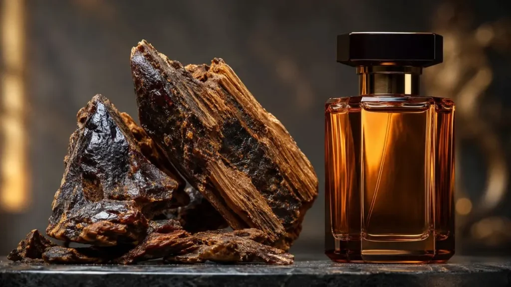 oud resina ingrediente perfume árabe fundo
