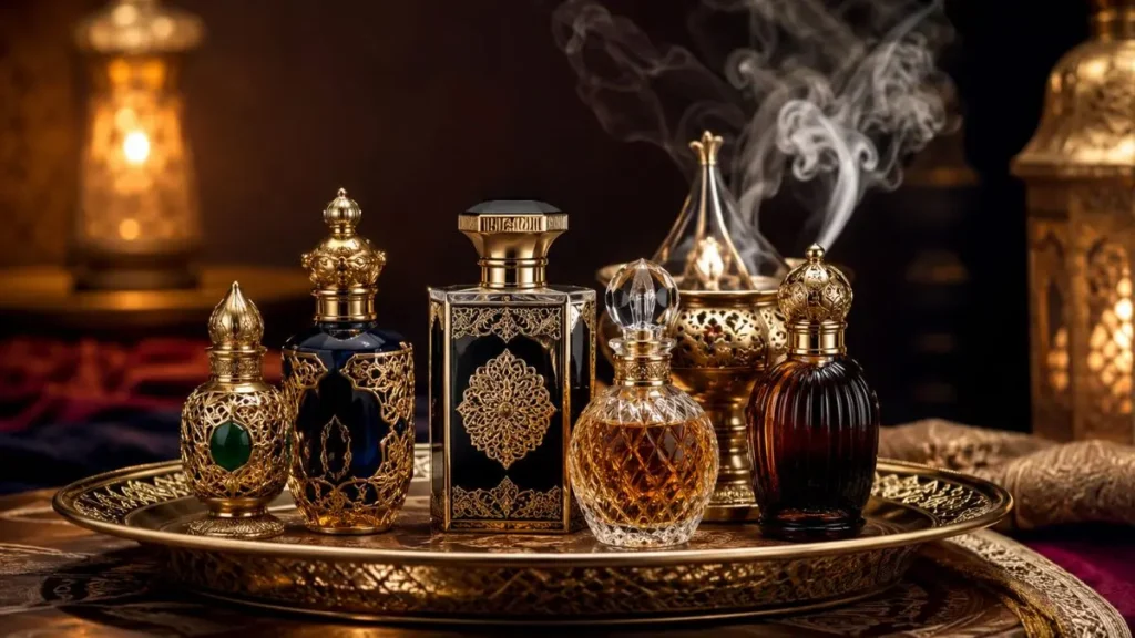 marcas árabes de perfumes frascos decorados oud
