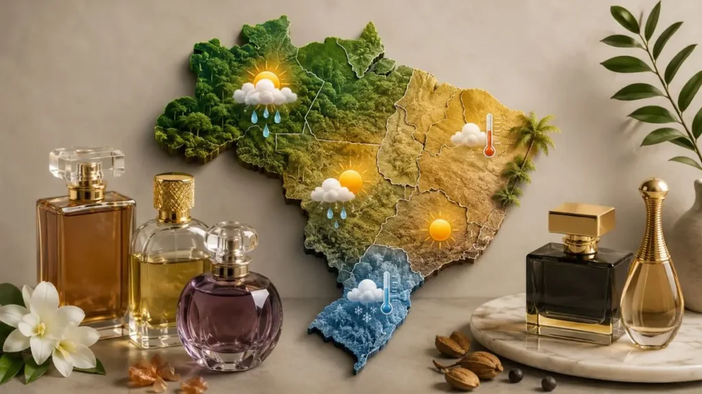 clima brasileiro fixação perfume regiões