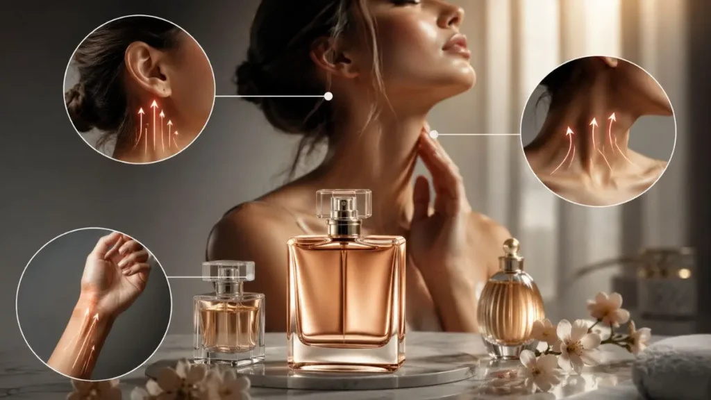 pontos de aplicação perfume duração fixação