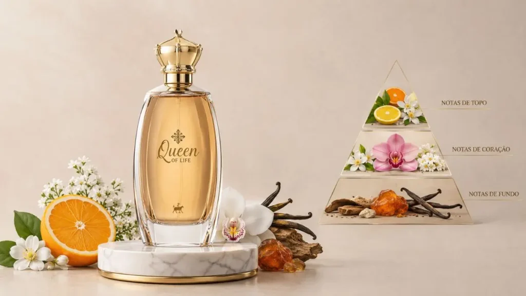 pirâmide olfativa perfume queen of life notas
