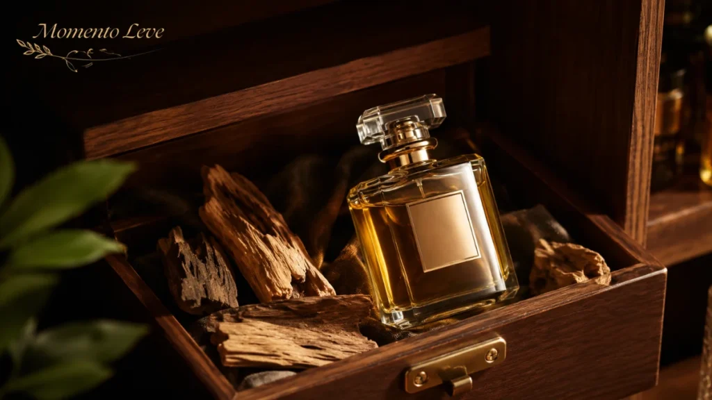 Perfume guardado em local protegido da luz